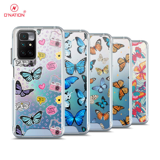 Xiaomi Redmi 10 Cover - O'Nation Butterfly Dreams Series - 9 Designs - Clear Phone Case - Soft Silicon Borders