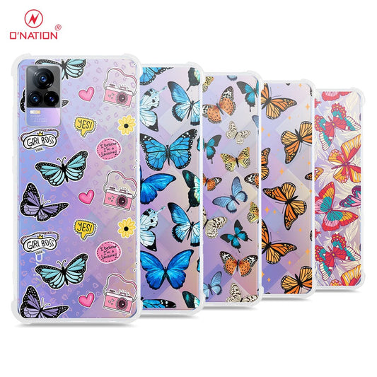 Vivo V21E Cover - O'Nation Butterfly Dreams Series - 9 Designs - Clear Phone Case - Soft Silicon Borders