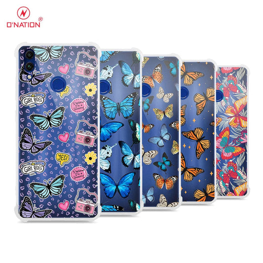 Huawei Honor 8c  Cover - O'Nation Butterfly Dreams Series - 9 Designs - Clear Phone Case - Soft Silicon Borders