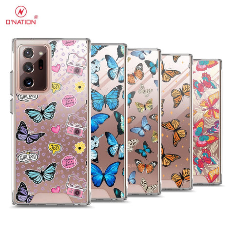 Samsung Galaxy Note 20 Ultra Cover - O'Nation Butterfly Dreams Series - 9 Designs - Clear Phone Case - Soft Silicon Bordersx U7