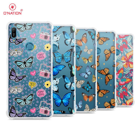 Huawei Y6 2019 / Y6 Prime 2019 Cover - O'Nation Butterfly Dreams Series - 9 Designs - Clear Phone Case - Soft Silicon Borders