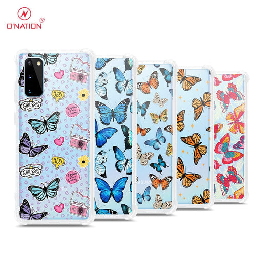 Samsung Galaxy S20 Cover - O'Nation Butterfly Dreams Series - 9 Designs - Clear Phone Case - Soft Silicon Bordersx