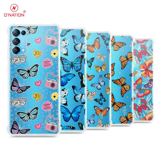 Oppo Reno 5 4G Cover - O'Nation Butterfly Dreams Series - 9 Designs - Clear Phone Case - Soft Silicon Borders