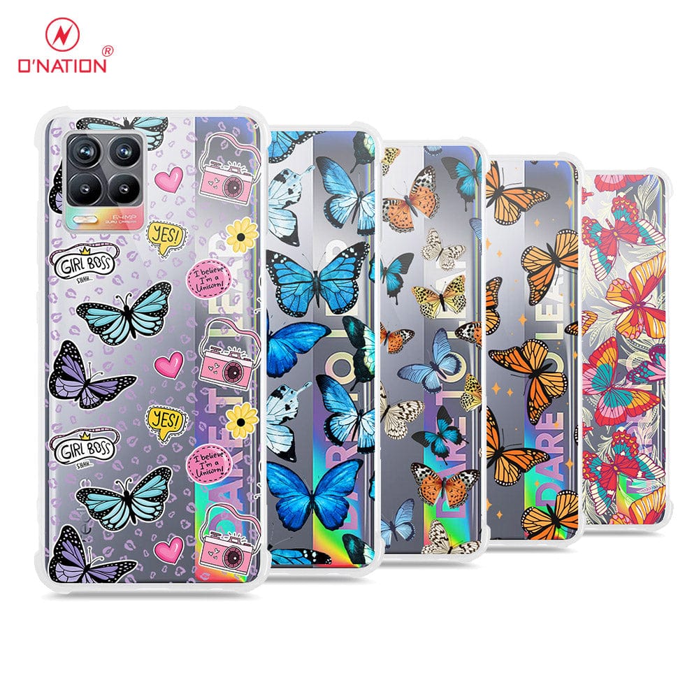 Realme 8 Pro Cover - O'Nation Butterfly Dreams Series - 9 Designs - Clear Phone Case - Soft Silicon Borders