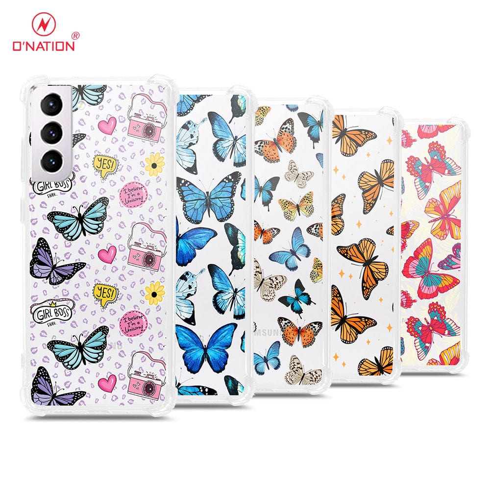 Samsung Galaxy S21 Plus 5G Cover - O'Nation Butterfly Dreams Series - 9 Designs - Clear Phone Case - Soft Silicon Borders