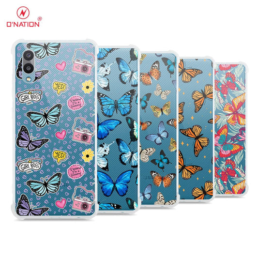 Samsung Galaxy A02 Cover - O'Nation Butterfly Dreams Series - 9 Designs - Clear Phone Case - Soft Silicon Borders
