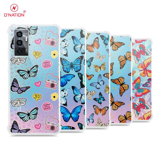 Vivo V23e Cover - O'Nation Butterfly Dreams Series - 9 Designs - Clear Phone Case - Soft Silicon Borders