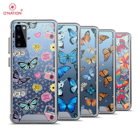Samsung Galaxy S20 Cover - O'Nation Butterfly Dreams Series - 9 Designs - Clear Phone Case - Soft Silicon Bordersx