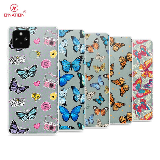 Google Pixel 5 Cover - O'Nation Butterfly Dreams Series - 9 Designs - Clear Phone Case - Soft Silicon Borders