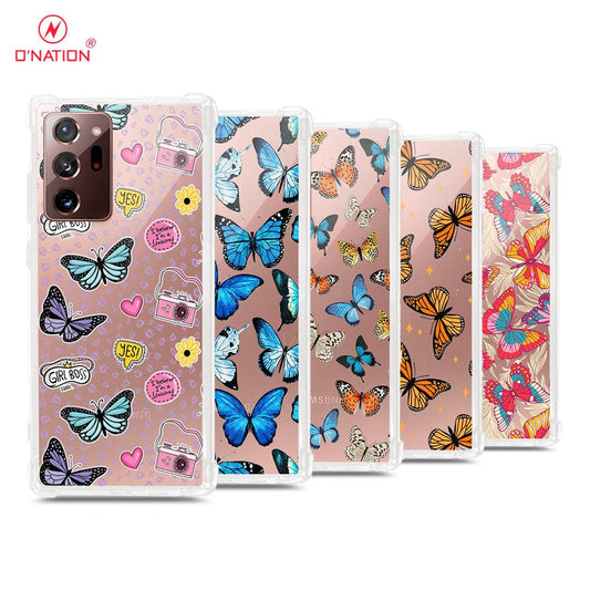 Samsung Galaxy Note 20 Ultra Cover - O'Nation Butterfly Dreams Series - 9 Designs - Clear Phone Case - Soft Silicon Bordersx U7