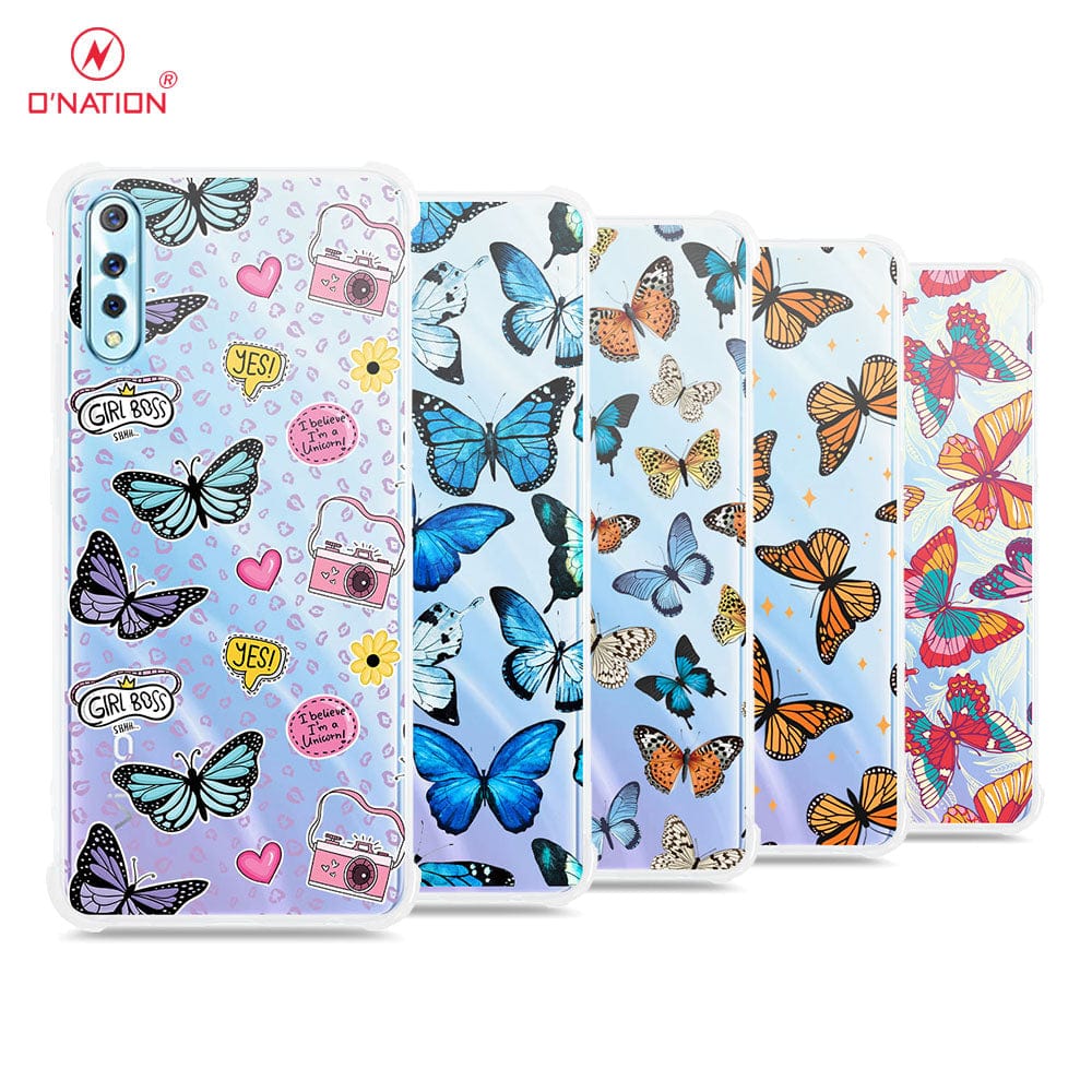 Vivo S1 Cover - O'Nation Butterfly Dreams Series - 9 Designs - Clear Phone Case - Soft Silicon Borders