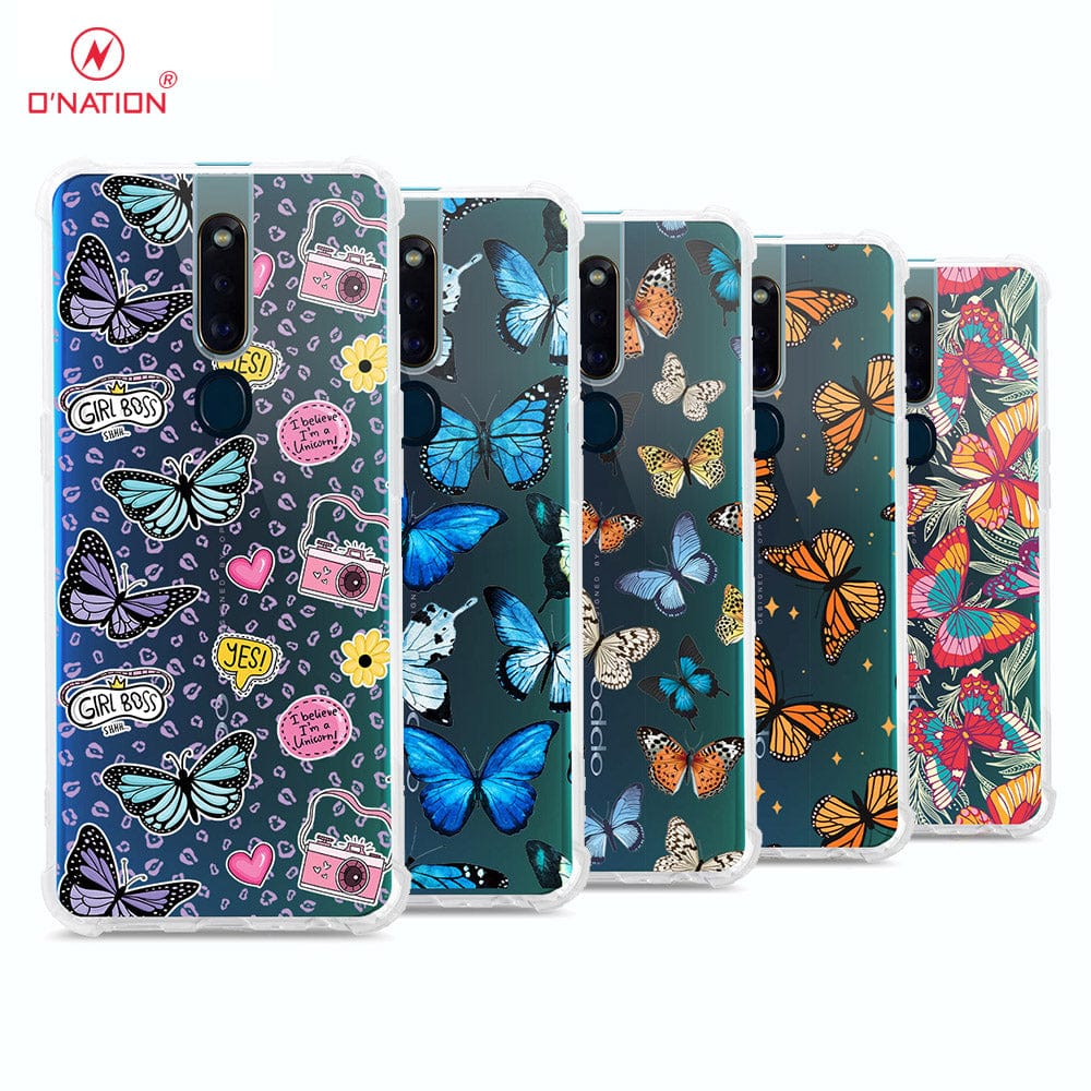 Oppo F11 Pro Cover - O'Nation Butterfly Dreams Series - 9 Designs - Clear Phone Case - Soft Silicon Borders