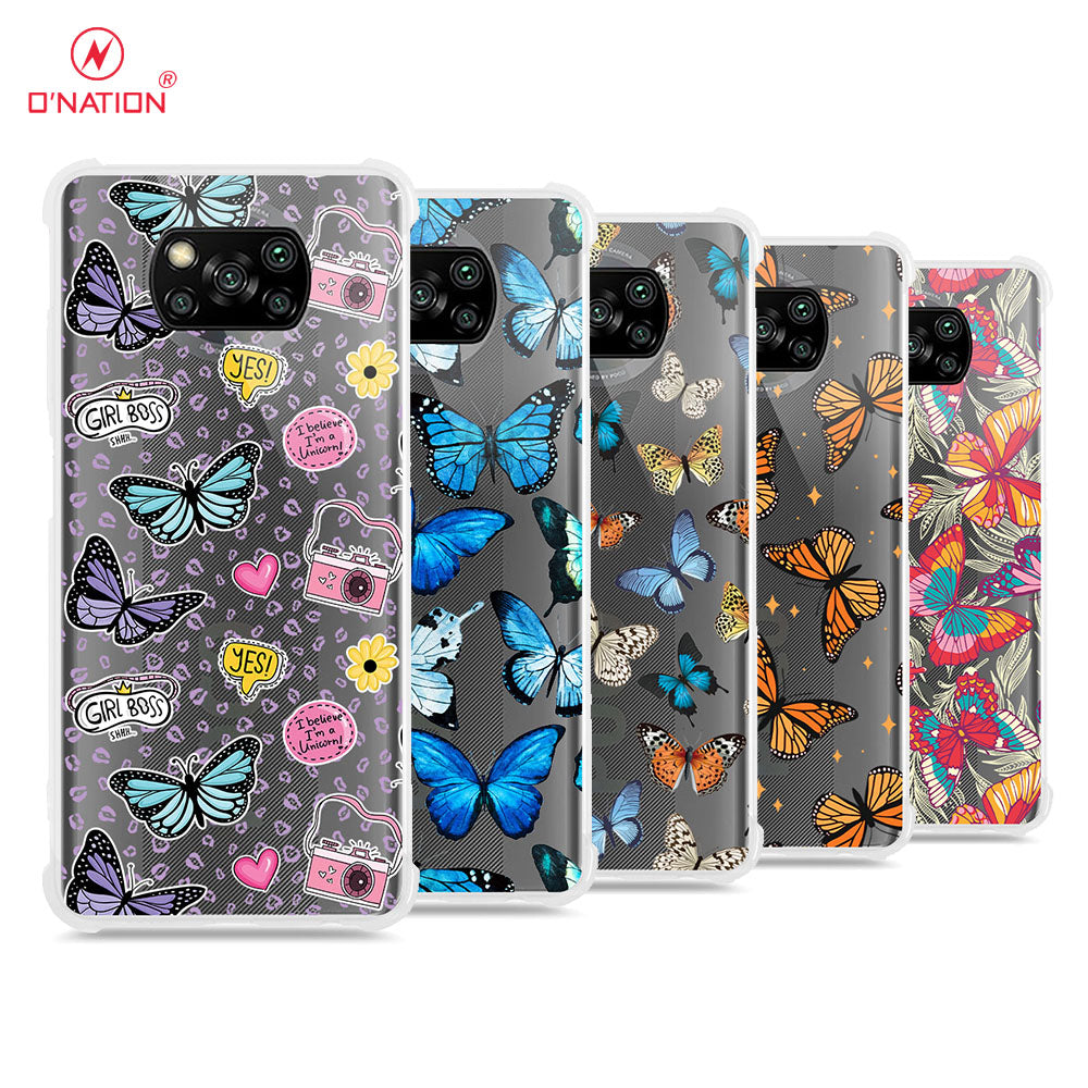 Xiaomi Poco X3 Pro Cover - O'Nation Butterfly Dreams Series - 9 Designs - Clear Phone Case - Soft Silicon Borders