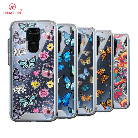 Xiaomi Redmi Note 9 Cover - O'Nation Butterfly Dreams Series - 9 Designs - Clear Phone Case - Soft Silicon Bordersx