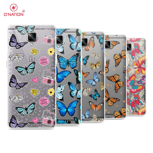 OnePlus 3 Cover - O'Nation Butterfly Dreams Series - 9 Designs - Clear Phone Case - Soft Silicon Borders