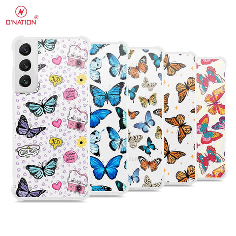 Samsung Galaxy S22 5G Cover - O'Nation Butterfly Dreams Series - 9 Designs - Clear Phone Case - Soft Silicon Borders