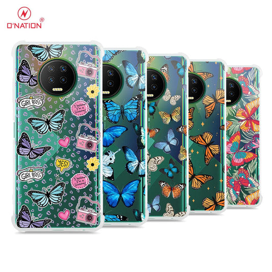 Infinix Note 7 Cover - O'Nation Butterfly Dreams Series - 9 Designs - Clear Phone Case - Soft Silicon Borders