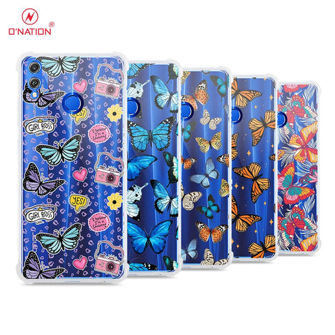 Huawei Honor 8X Cover - O'Nation Butterfly Dreams Series - 9 Designs - Clear Phone Case - Soft Silicon Borders