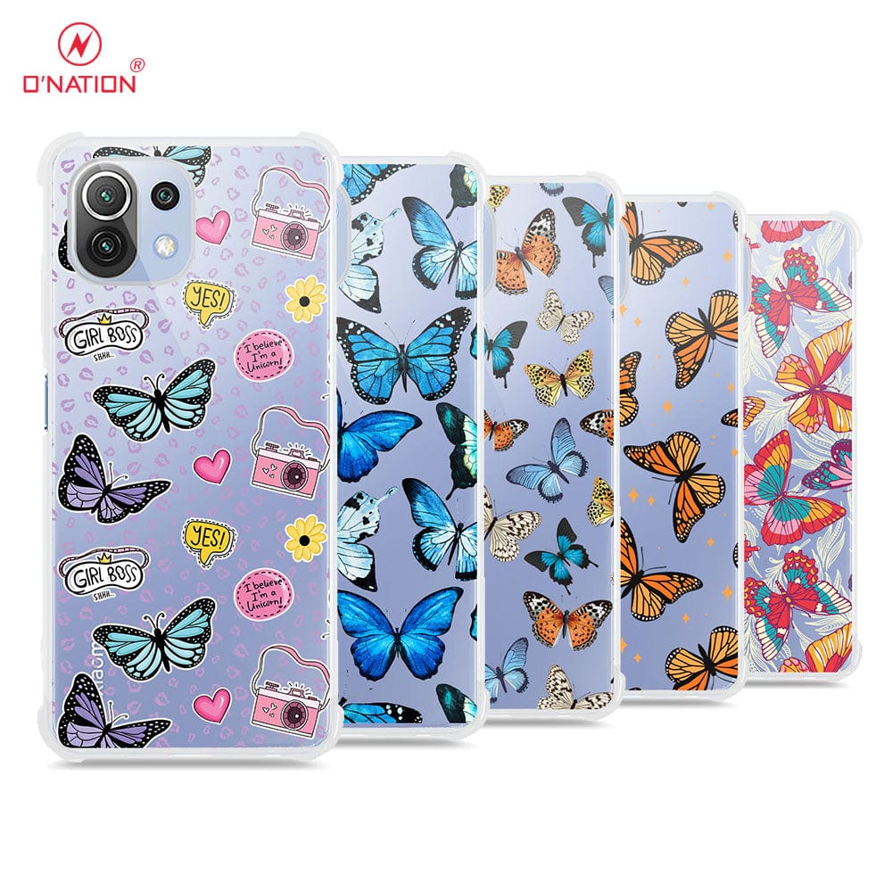 Xiaomi Mi 11 Lite Cover - O'Nation Butterfly Dreams Series - 9 Designs - Clear Phone Case - Soft Silicon Bordersx