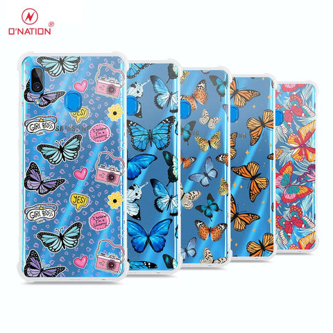 Samsung Galaxy A20 Cover - O'Nation Butterfly Dreams Series - 9 Designs - Clear Phone Case - Soft Silicon Borders