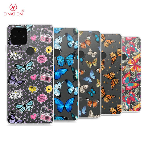 Google Pixel 5a Cover - O'Nation Butterfly Dreams Series - 9 Designs - Clear Phone Case - Soft Silicon Borders