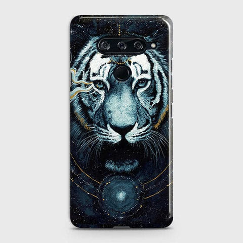 LG V40 ThinQ Cover - Vintage Galaxy Tiger Printed Hard Case with Life Time Colors Guarantee