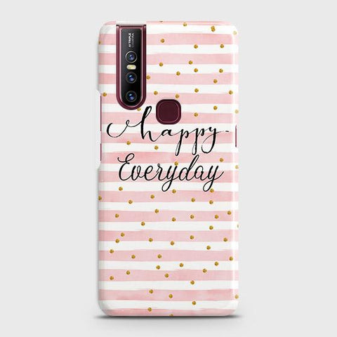 VIVO V15 Cover - Trendy Happy Everyday Printed Hard Case with Life Time Colors Guarantee