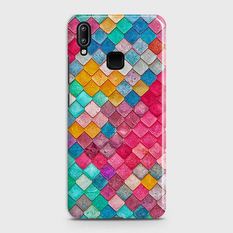 Vivo V11i Cover - Chic Colorful Mermaid Printed Hard Case with Life Time Colors Guarantee