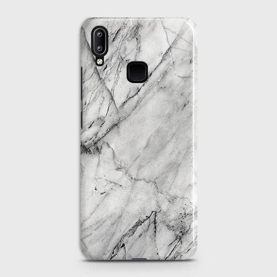 Vivo V11i Cover - Matte Finish - Geometric Luxe Marble Trendy Printed Hard Case with Life Time Colors Guarantee