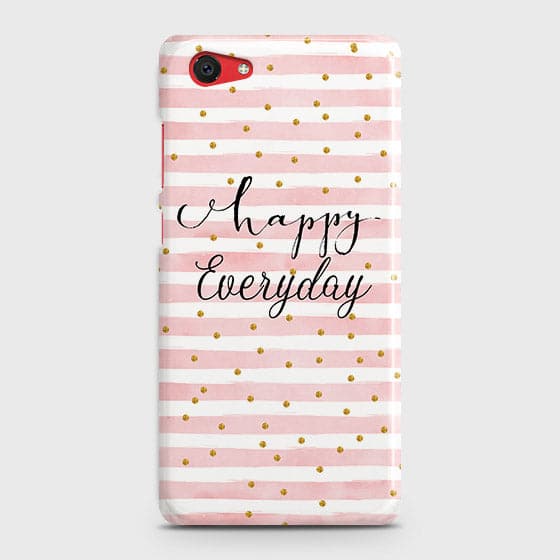 Vivo Y71 Cover - Trendy Happy Everyday Printed Hard Case with Life Time Colors Guarantee