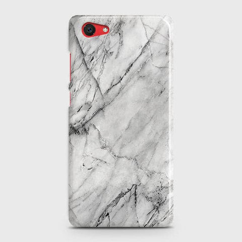Vivo Y71 Cover - Matte Finish - Trendy White Floor Marble Printed Hard Case with Life Time Colors Guarantee - D2