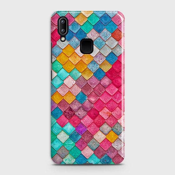 Vivo Y95 Cover - Chic Colorful Mermaid Printed Hard Case with Life Time Colors Guarantee