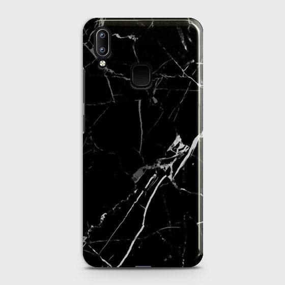 Vivo Y95 Cover - Black Modern Classic Marble Printed Hard Case with Life Time Colors Guarantee