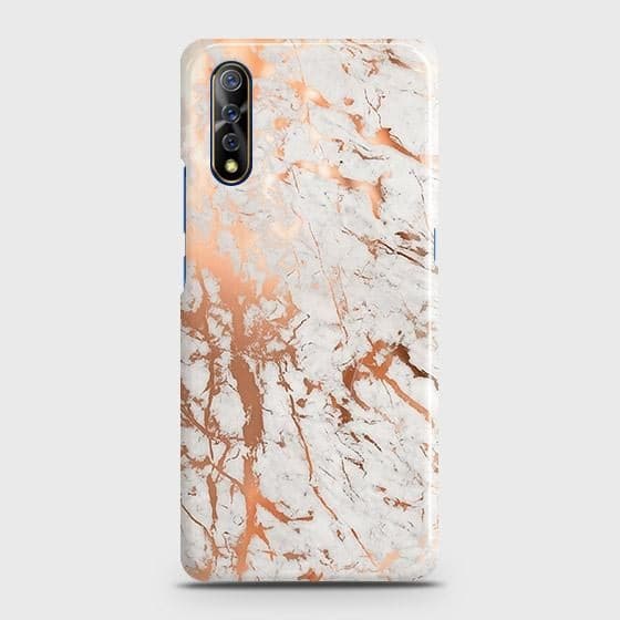 Vivo S1 Cover - In Chic Rose Gold Chrome Style Printed Hard Case with Life Time Colors Guarantee