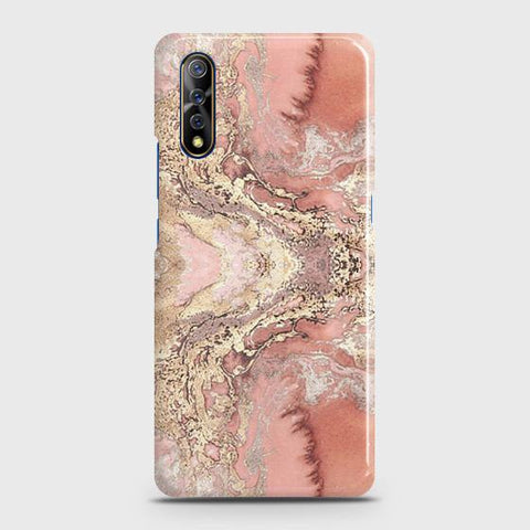Vivo S1 Cover - Trendy Chic Rose Gold Marble Printed Hard Case with Life Time Colors Guarantee ( fast Delivery )