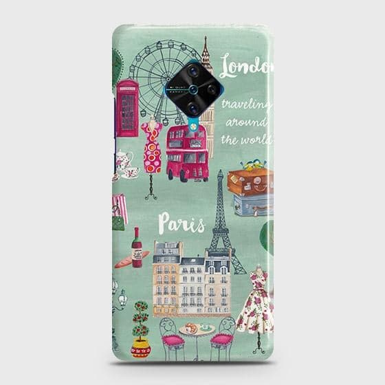 Vivo S1 Pro Cover - Matte Finish - London, Paris, New York ModernPrinted Hard Case with Life Time Colors Guarantee ( Fast Delivery )