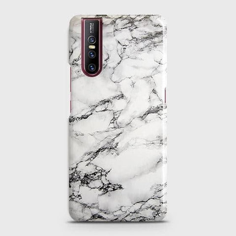 Vivo V15 Pro Cover - Matte Finish - Trendy Mysterious White Marble Printed Hard Case with Life Time Colors Guarantee(2) b56