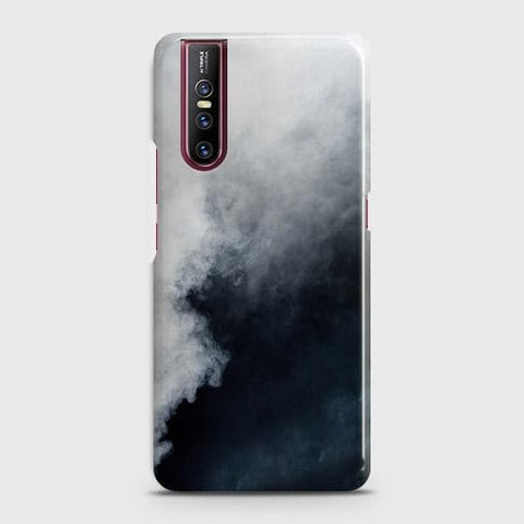 Vivo V15 Pro Cover - Matte Finish - Trendy Misty White and Black Marble Printed Hard Case with Life Time Colors Guarantee