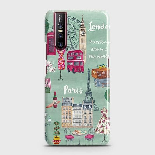 Vivo V15 Pro Cover - Matte Finish - London, Paris, New York ModernPrinted Hard Case with Life Time Colors Guarantee