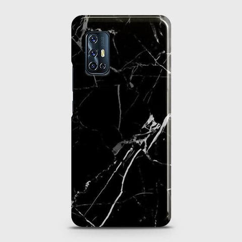 Vivo V17 Cover - Black Modern Classic Marble Printed Hard Case with Life Time Colors Guarantee