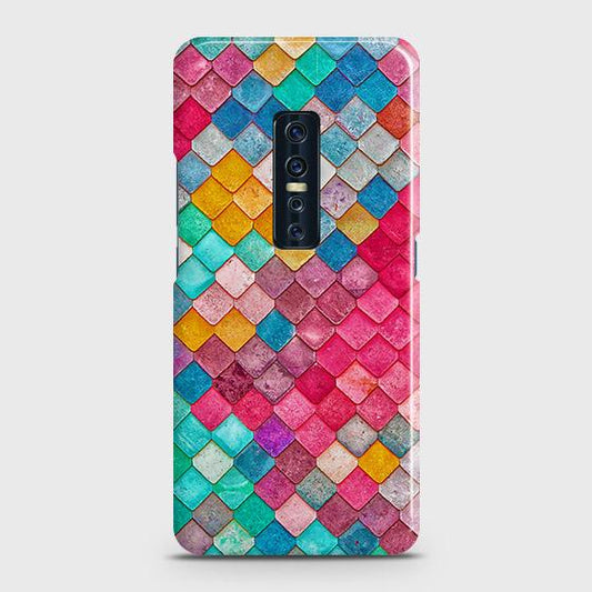 Vivo V17 Pro Cover - Chic Colorful Mermaid Printed Hard Case with Life Time Colors Guarantee