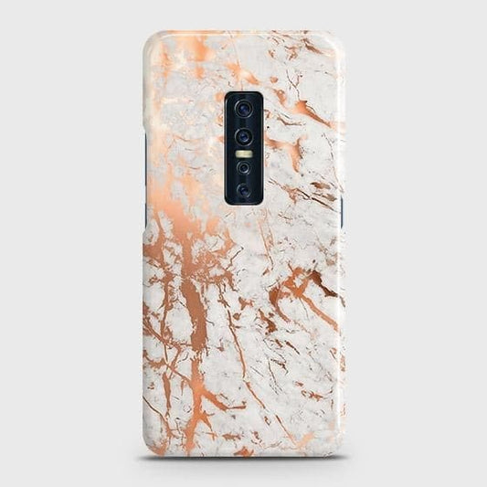 Vivo V17 Pro Cover - In Chic Rose Gold Chrome Style Printed Hard Case with Life Time Colors Guarantee