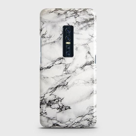 Vivo V17 Pro Cover - Matte Finish - Trendy Mysterious White Marble Printed Hard Case with Life Time Colors Guarantee