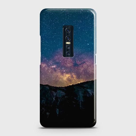 Vivo V17 Pro Cover - Matte Finish - Embrace Dark Galaxy  Trendy Printed Hard Case with Life Time Colors Guarantee