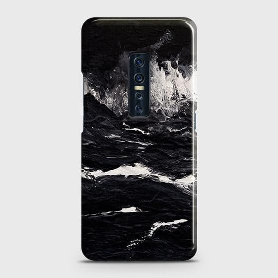 Vivo V17 Pro Cover - Black Ocean Marble Trendy Printed Hard Case with Life Time Colors Guarantee