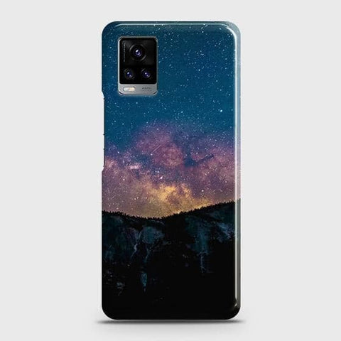 Vivo V20 Cover - Matte Finish - Embrace Dark Galaxy  Trendy Printed Hard Case with Life Time Colors Guarantee ( Fast Delivery )