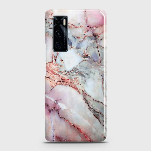 Vivo V20 SE Cover - Violet Sky Marble Trendy Printed Hard Case with Life Time Colors Guarantee
