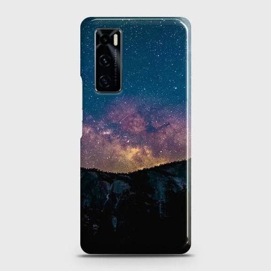 Vivo V20 SE Cover - Matte Finish - Embrace Dark Galaxy  Trendy Printed Hard Case with Life Time Colors Guarantee