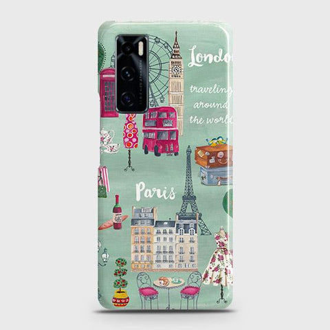 Vivo V20 SE Cover - Matte Finish - London, Paris, New York ModernPrinted Hard Case with Life Time Co lors Guarantee