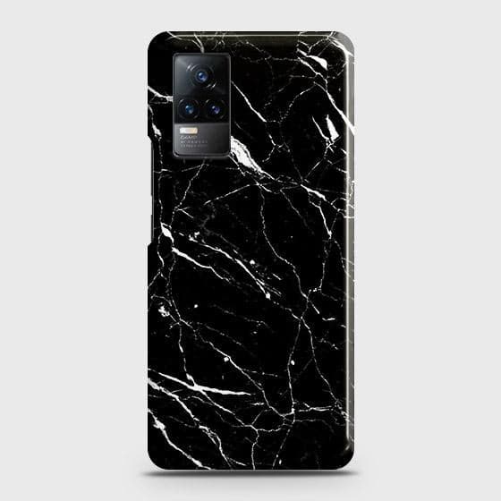 Vivo V21e Cover - Trendy Black Marble Printed Hard Case with Life Time Colors Guarantee ( Fast Delivery )